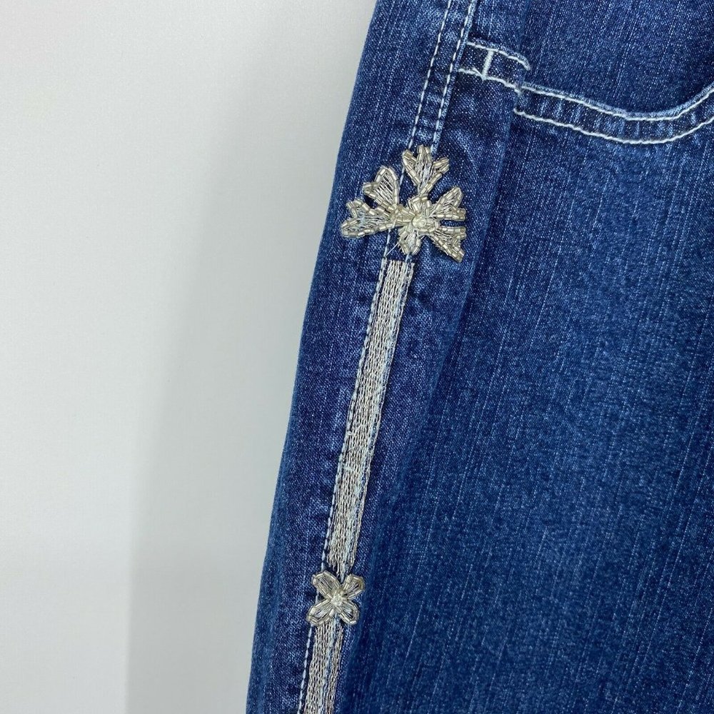 New Mark Zunino Jeans 14 QVC Stretch Denim Wide - Picture 3 of 8